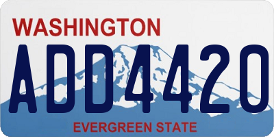 WA license plate ADD4420
