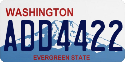 WA license plate ADD4422