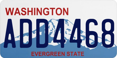 WA license plate ADD4468