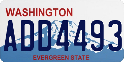 WA license plate ADD4493