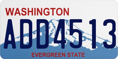 WA license plate ADD4513