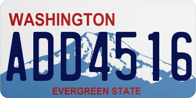 WA license plate ADD4516