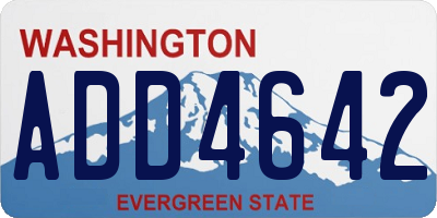 WA license plate ADD4642