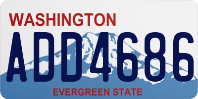 WA license plate ADD4686