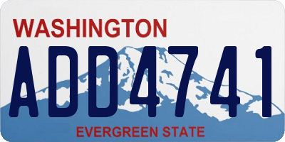 WA license plate ADD4741