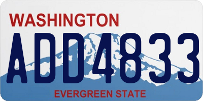 WA license plate ADD4833