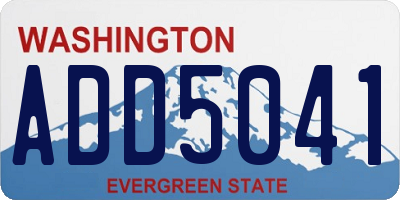 WA license plate ADD5041