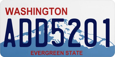 WA license plate ADD5201