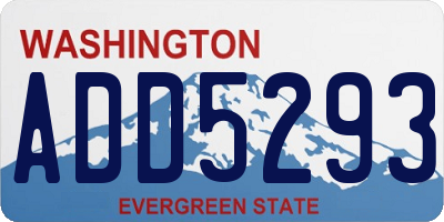 WA license plate ADD5293