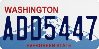 WA license plate ADD5447