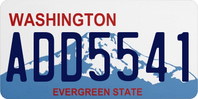 WA license plate ADD5541