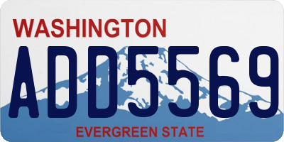 WA license plate ADD5569