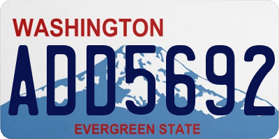 WA license plate ADD5692