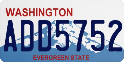 WA license plate ADD5752
