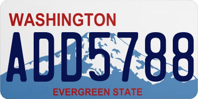 WA license plate ADD5788