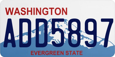 WA license plate ADD5897