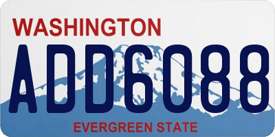 WA license plate ADD6088