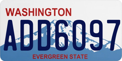 WA license plate ADD6097