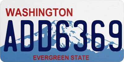 WA license plate ADD6369
