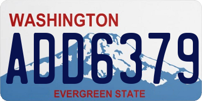 WA license plate ADD6379