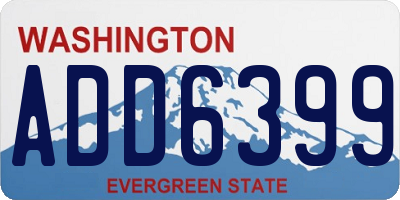 WA license plate ADD6399