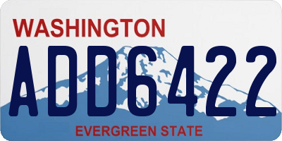 WA license plate ADD6422