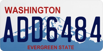 WA license plate ADD6484
