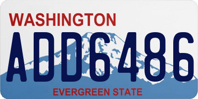 WA license plate ADD6486
