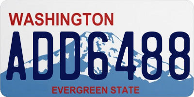 WA license plate ADD6488
