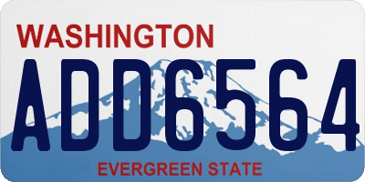 WA license plate ADD6564
