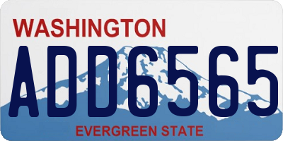 WA license plate ADD6565