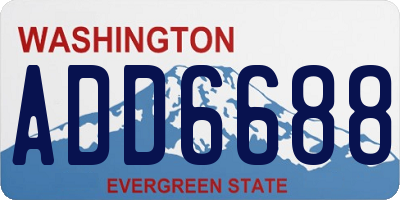 WA license plate ADD6688