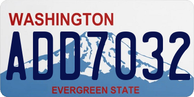 WA license plate ADD7032