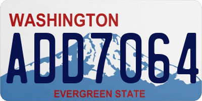 WA license plate ADD7064