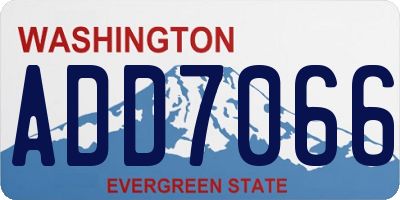 WA license plate ADD7066
