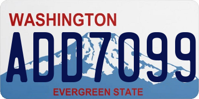WA license plate ADD7099