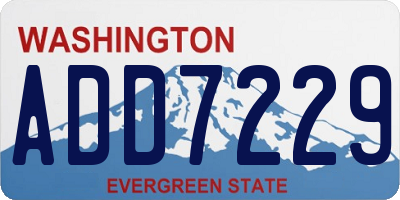 WA license plate ADD7229
