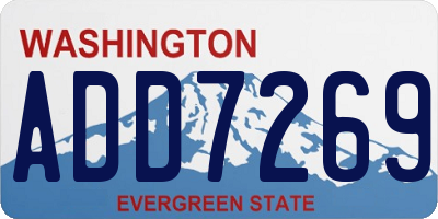 WA license plate ADD7269