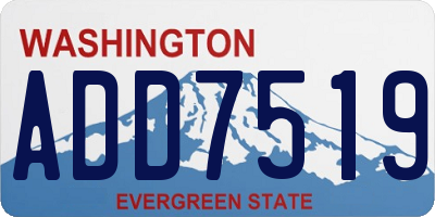 WA license plate ADD7519