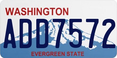 WA license plate ADD7572