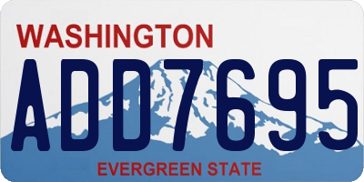 WA license plate ADD7695