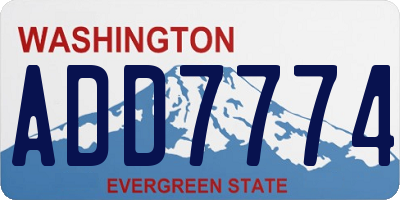 WA license plate ADD7774