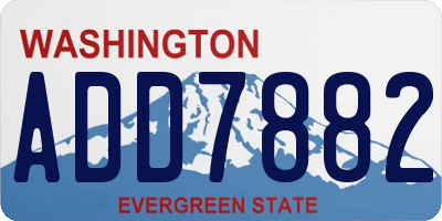 WA license plate ADD7882