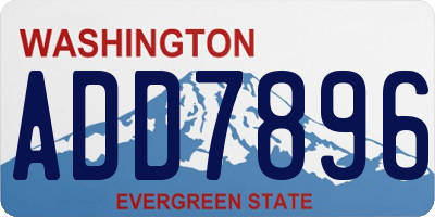 WA license plate ADD7896