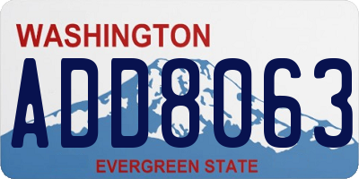 WA license plate ADD8063