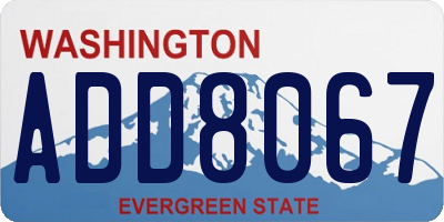 WA license plate ADD8067