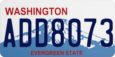 WA license plate ADD8073