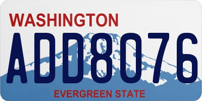 WA license plate ADD8076