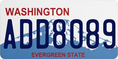 WA license plate ADD8089