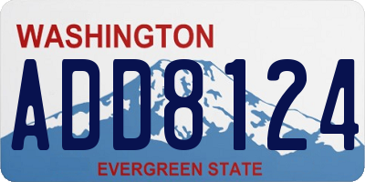WA license plate ADD8124